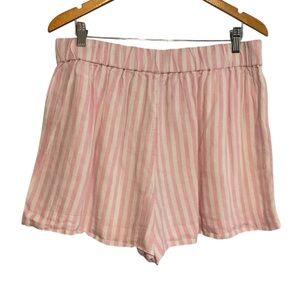 J crew‎ 100% linen Pink Striped Women's Shorts size L